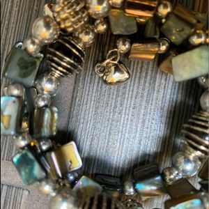 hematite multi bead bracelet